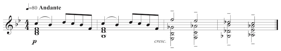Figure 10: Andrew’s counterplay melody