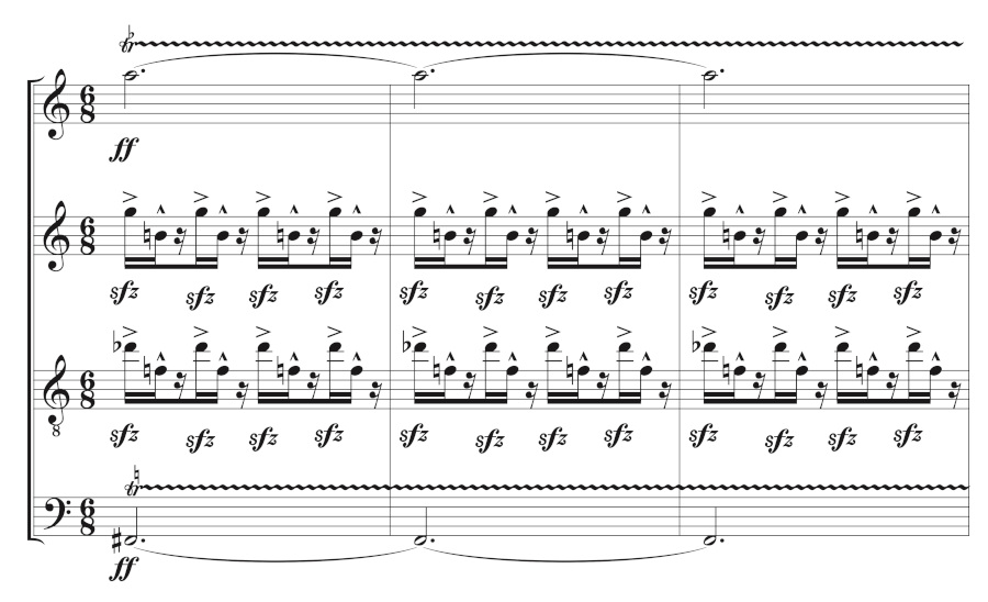 Figure 13: Tenia’s Chaotic musical texture