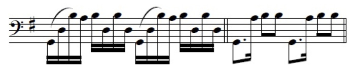 Ex. 15 Bach.Cello Derivation in Allemande m. Prelude