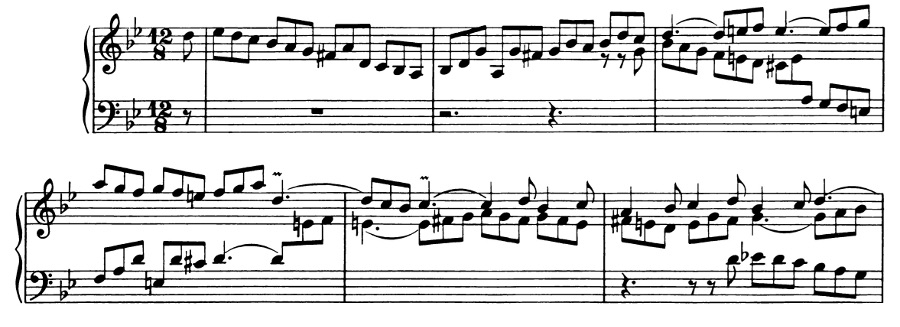 Ex. 2 Bach Gm Gigue. mm.1-6