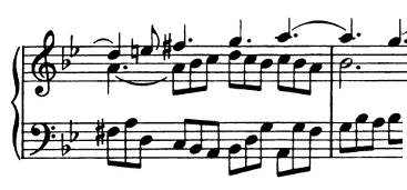 Ex. 2 Bach Gm Gigue. mm. 7-8